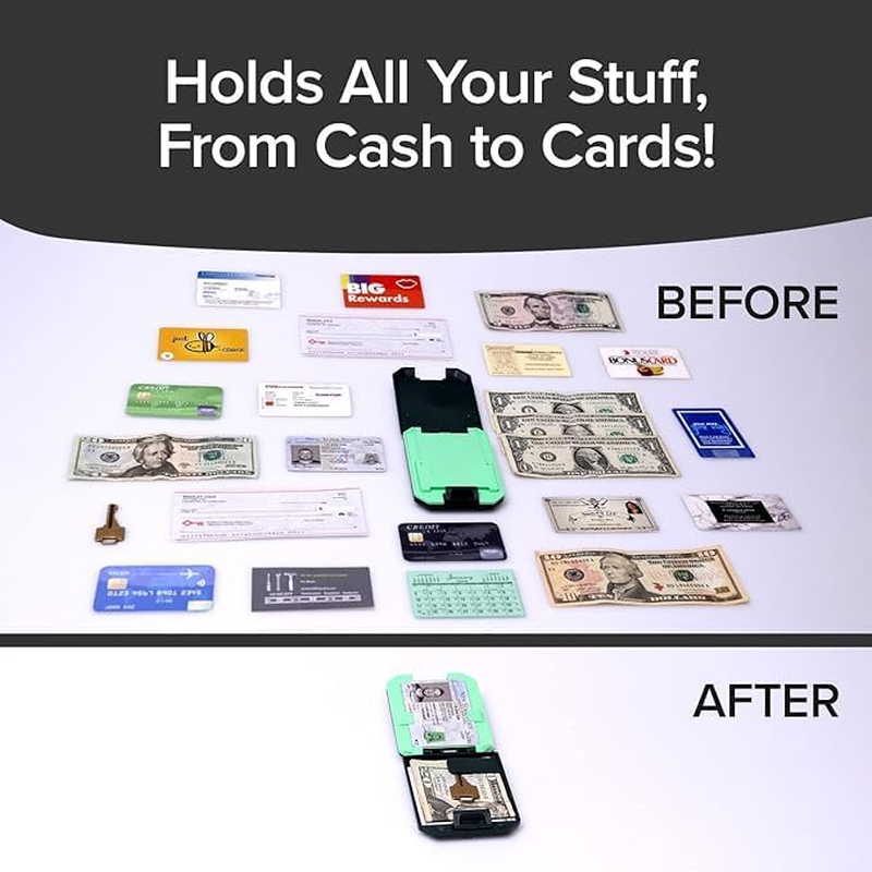 Slim Mint Ultra-Thin Rfid-Blocking Wallet, Aluminum Outer Shell, Crush-Resistant, Easy to Carry, Reach Cards & Cash with a Touch of a Button, AS-SEEN-ON-TV, ID Theft Protection image number 1