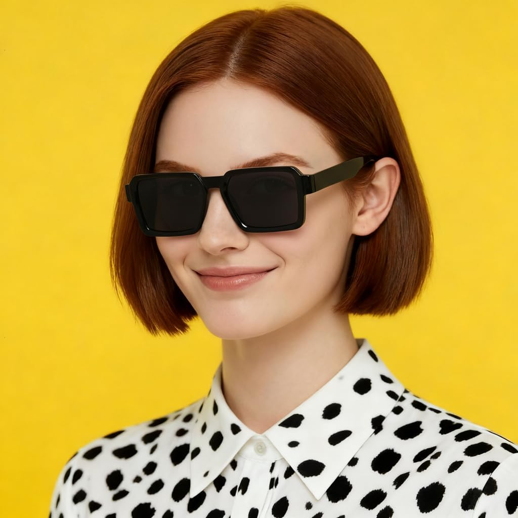 ONLYZILLA Polarized Square Sunglasses for Women Retro Sun Glasses Vintage Shades UV400 Protection