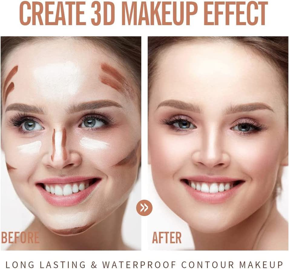 KIMUSE Dual Cream Contour Stick, 2 in 1 Contouring & Highlight Stick, Long Lasting, Smooth Easy to Blend Formula Face Contour Makeup image number 5