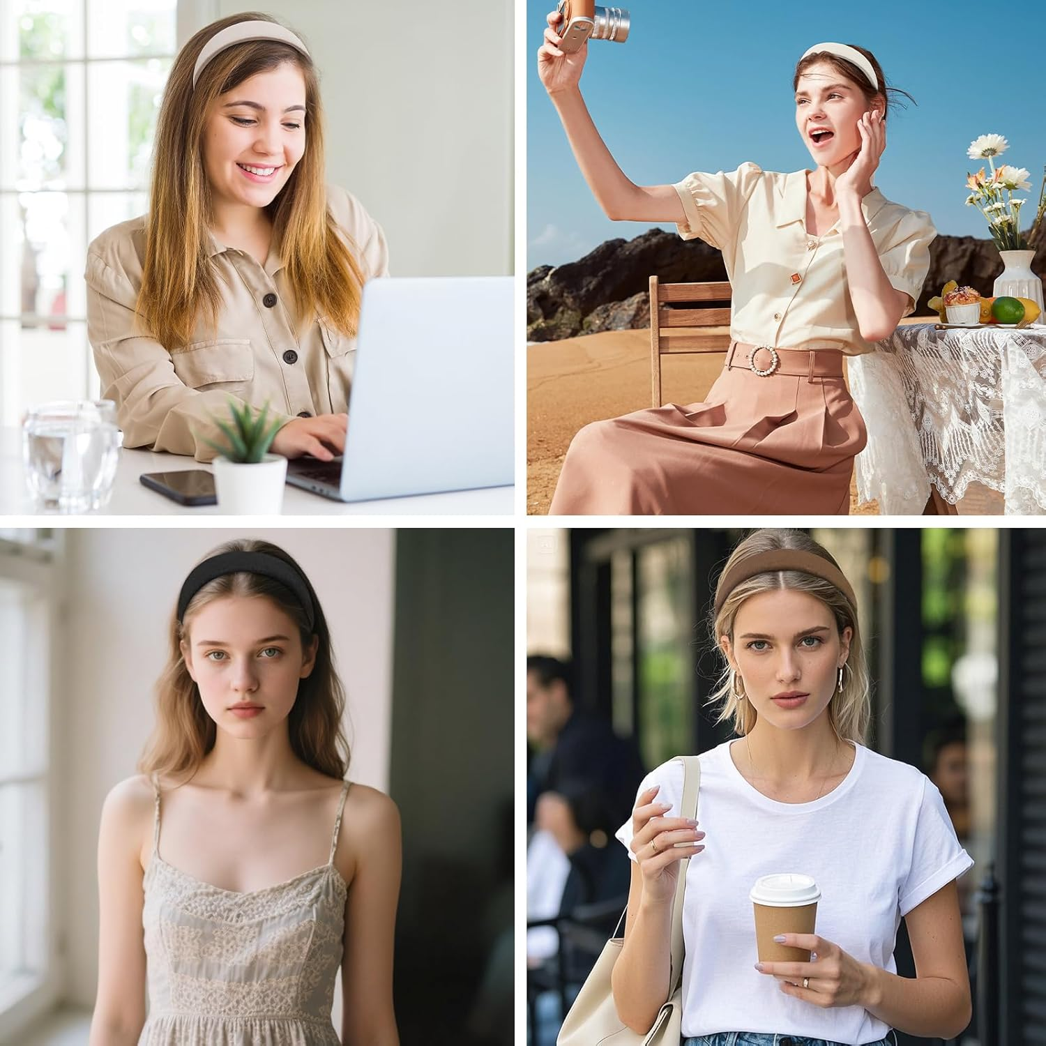 Women'S Wide Headband 5 Pieces Wide Headband Non-Slip Hair Band Headpiece Girls Fashionable Headbands for Girls Women Children image number 6