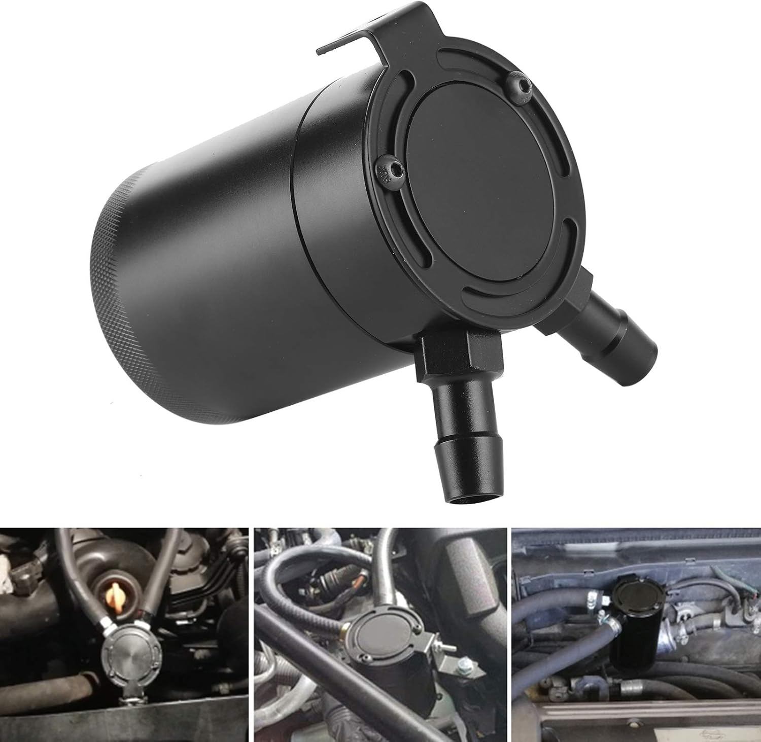 800Ml Universal Aluminum Alloy 2-Port Oil Catch Can with Baffle for High-Performance Engine and Easy Installation image number 6