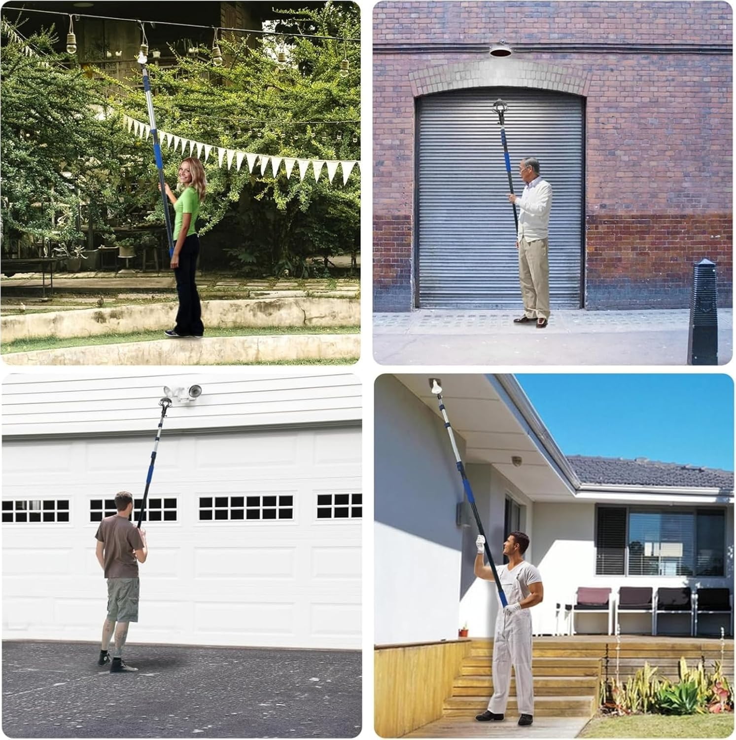 Ssumght 5.5M Reach Light Bulb Changer for High Ceilings with Telescopic Extension Pole, 1-3.6M Light Bulb Extension Pole Changer with Basket and Suction Cup for High Ceilings and Recessed Light,3.6M image number 6