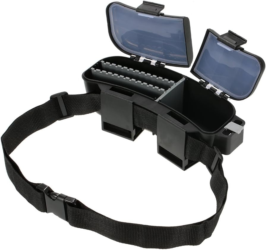Multifunctional Portable Fishing Bait Tackle Box Storage Box Waist Carrier Lure Reel Holder Container Box Case Fishing Hooks Accessory Box Waist Belt Multi-Loader image number 3