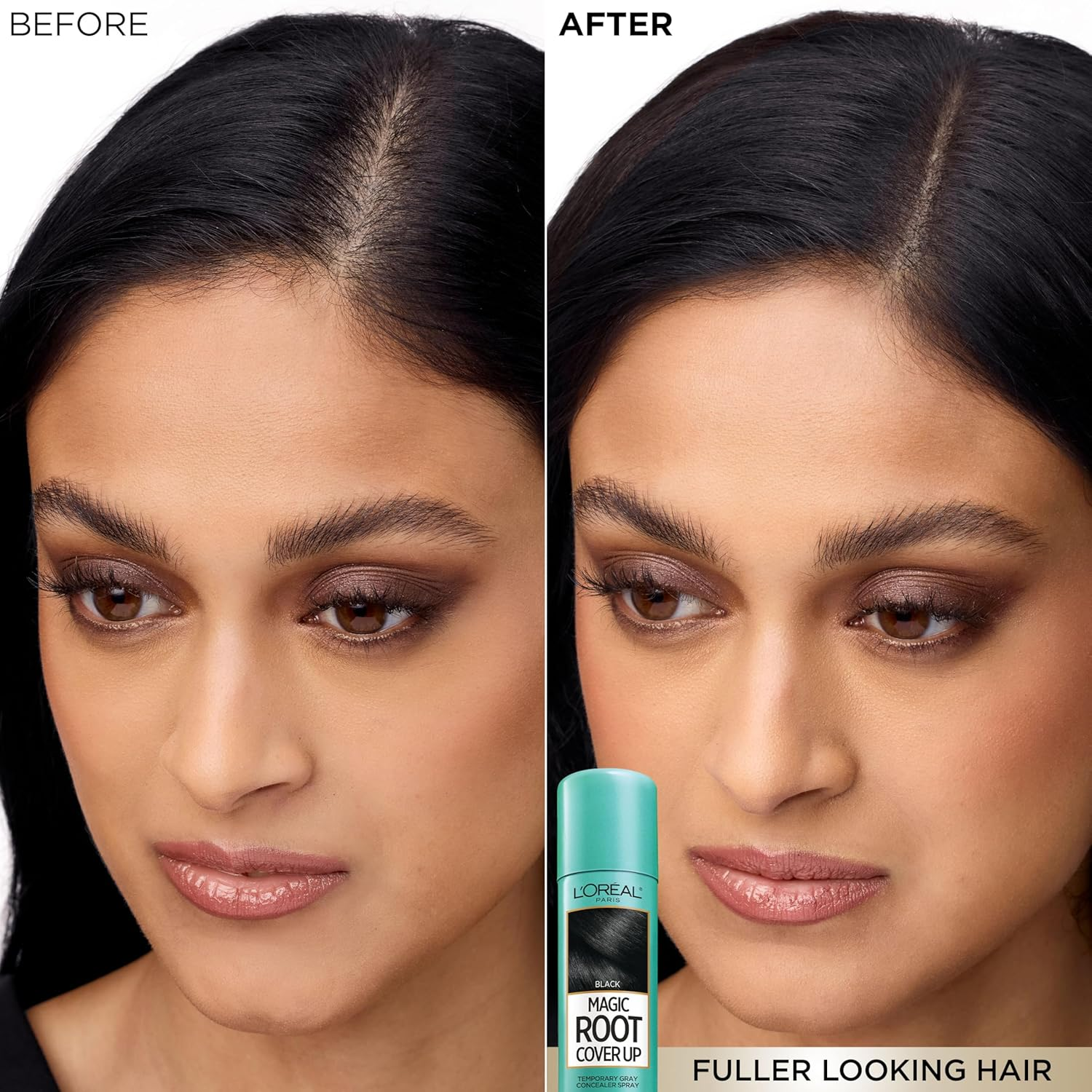 L'Oreal Paris Magic Root Cover up Temporary Gray Concealer Spray, Black, 57G image number 2