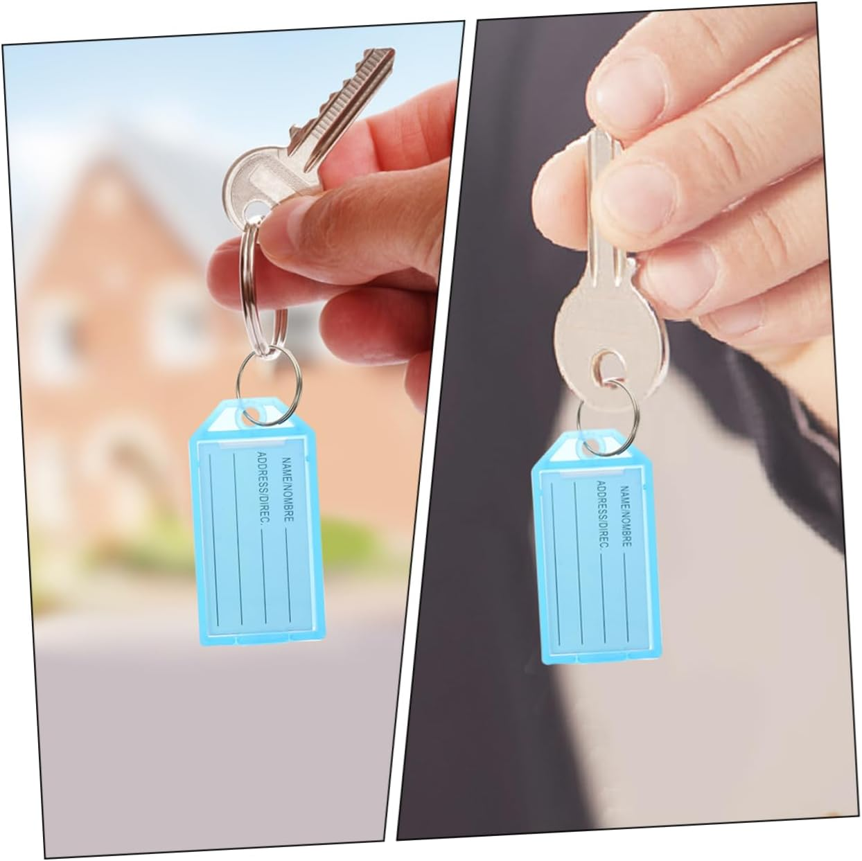 Ciieeo 60Pcs Luggage Tag Key Tags Keychain Labels for Traveling Accessories Portable Key Multi-Function Luggage for Boys and Girls image number 4