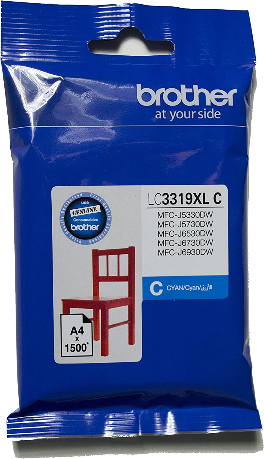 Brother Genuine LC3317 Colour Ink Cartridge Value Pack, Three Pack, Includes 1 Cartridge Each of Cyan, Magenta & Yellow, Page Yield up to 550 Pages (LC3317-3PK), Standard