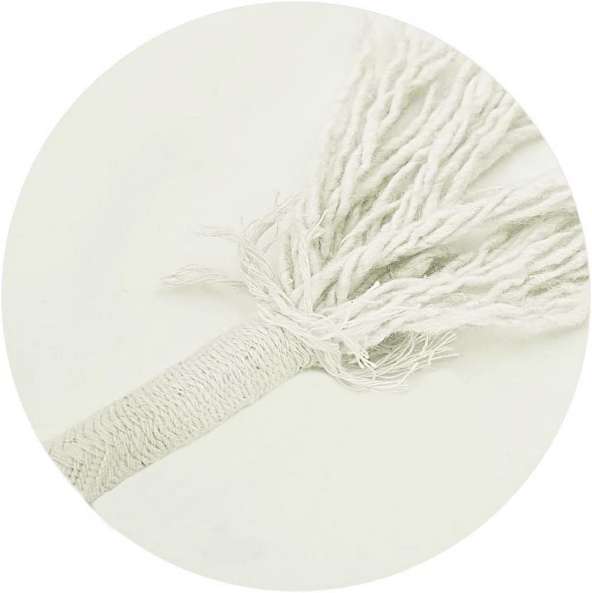 YUZENET Braided White Cotton Rope (3/8 Inch X 100 Ft) Natural Soft Utility Rope image number 5