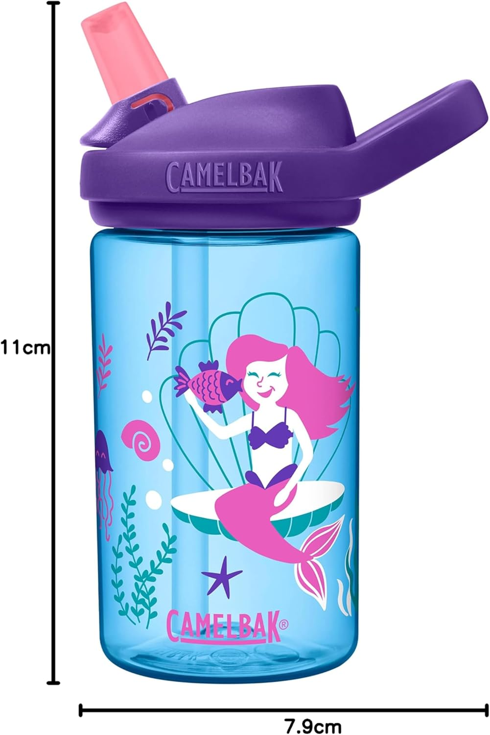 Camelbak Eddy+ 14 Oz Kids Water Bottle with Tritan Renew &ndash; Straw Top, Leak-Proof When Closed, Magical Mermaids image number 1