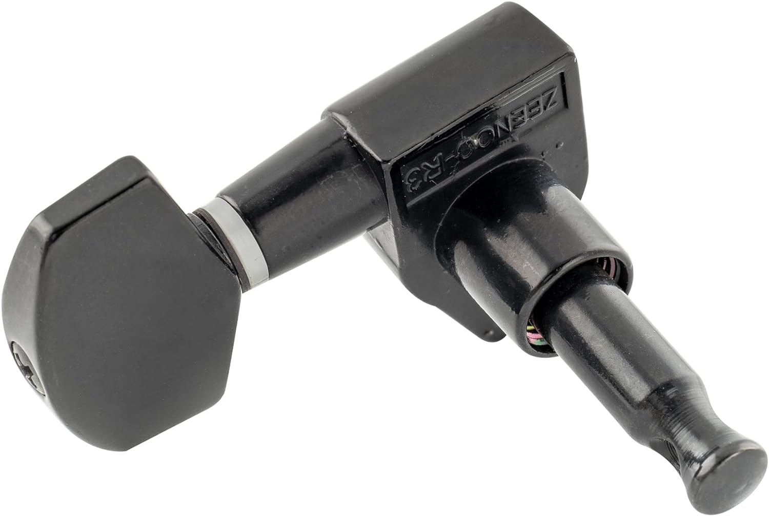 Musiclily Pro R15J 3R3L 15:1 Ratio Full Sealed Machine Heads Tuners Tuning Pegs Keys with Big Hex Button Right Angle Screw for Acoustic Electric Guitar, Black image number 2