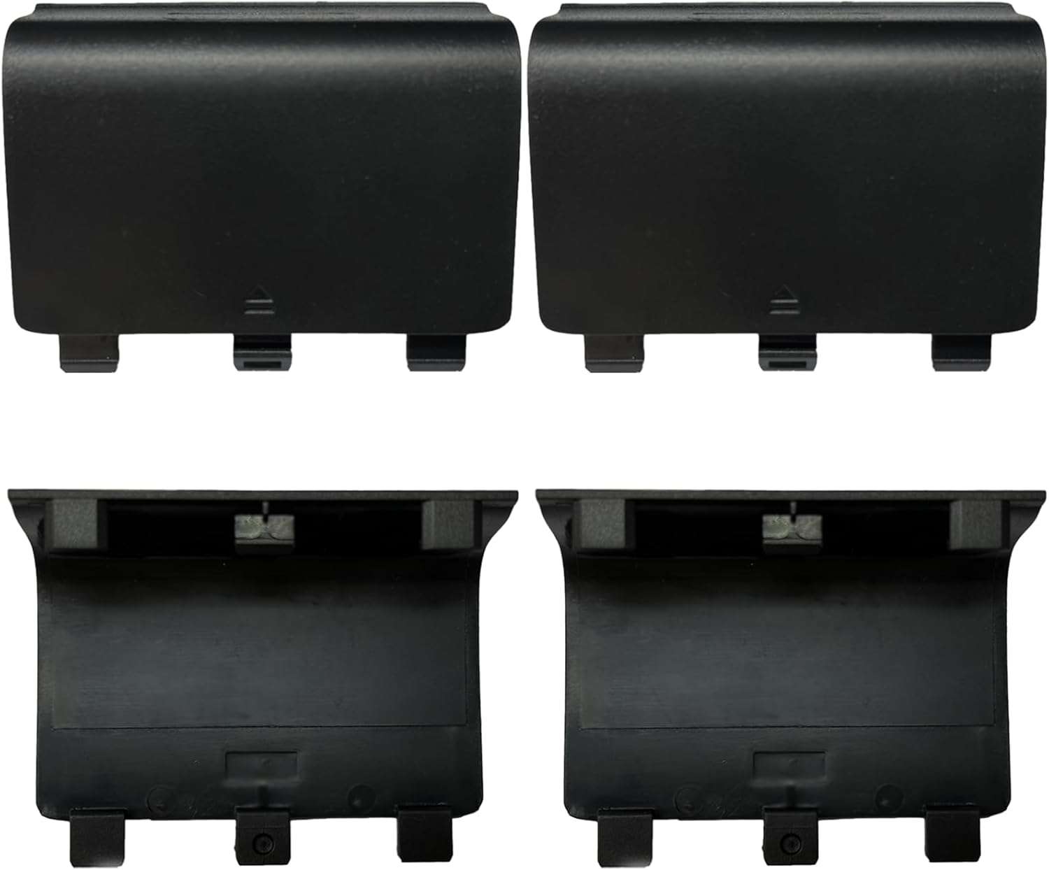 4 Pack Battery Back Cover for Xbox One/One S/One X Controller, One Controller Battery Cover Door Battery Back Shell Repair Part Compatible with Xbox One/One S/One X Controller (Black)
