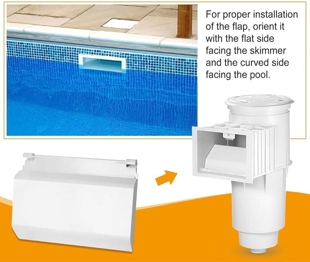 1 Pcs Skimmer Weir Flap Replacement for Admiral S-20 S-15 Automatic Pool Skimmers &ndash; Compatible with Pentair 85001500 & 25251-000-500, White Vinyl Weir Gate Flapper Door Assembly for Pool Maintenance image number 5