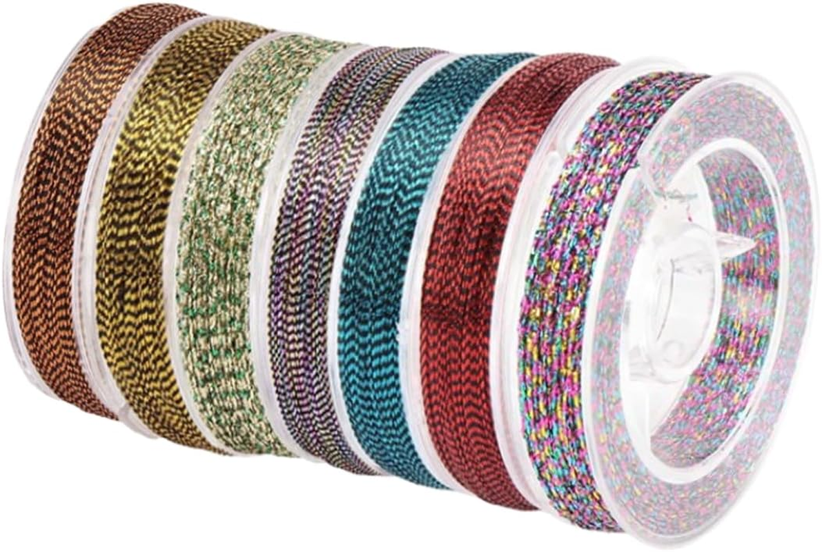 AIMALL 7 PCS Fishing Rod Guide Ring Binding Line - 100M-110M, 300D Diameter, Metal Wire, DIY Rod Modification