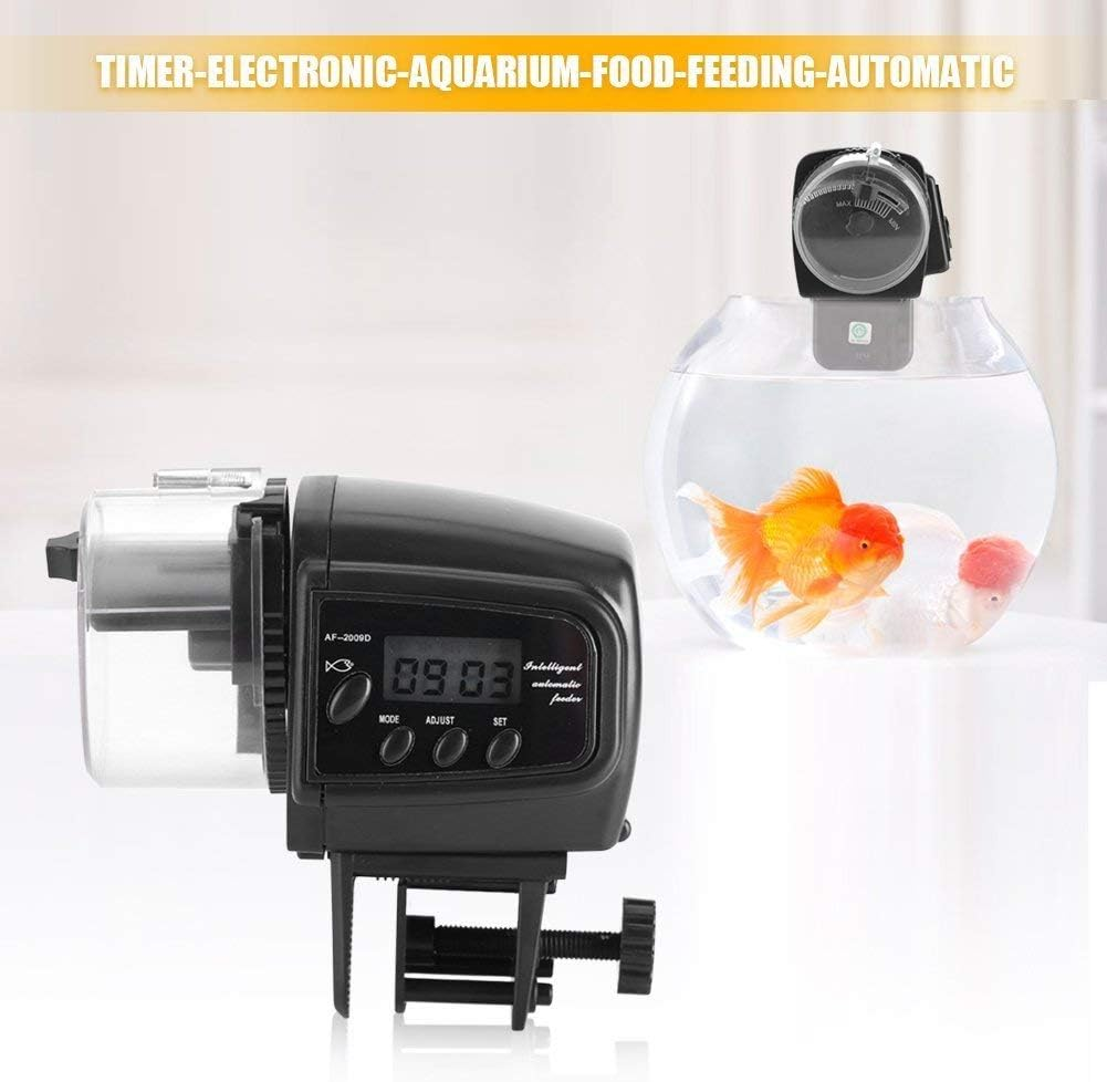 Automatic Fish Feeder Aquarium Auto Fish Food Dispenser Food Feeding Machine LCD Display Electronic Fish Feeder for Fish image number 2