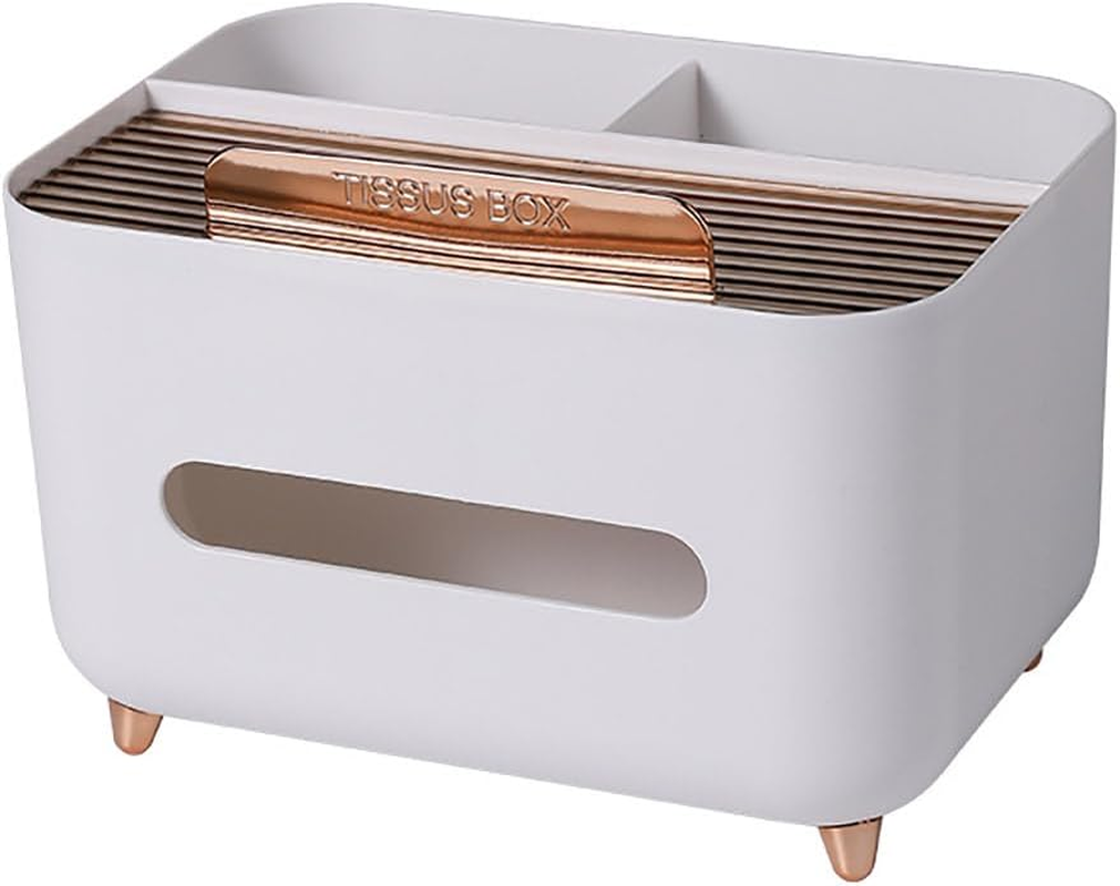 AIMALL Multifunctional Desk Organizer Tissue Box, Stylish Nordic Design for Living Room, Coffee Table, and Remote Control Storage 8.27&times;5.91&times;5.12 Inch