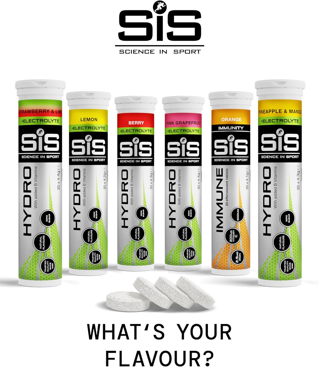 SIS Hydro Electrolyte Tablets - Zero Sugar, Vegan & Gluten-Free Hydration Supports Endurance Energy Drink - Cola Flavour - 20 Effervescent Tablets, 8 Bottles image number 5
