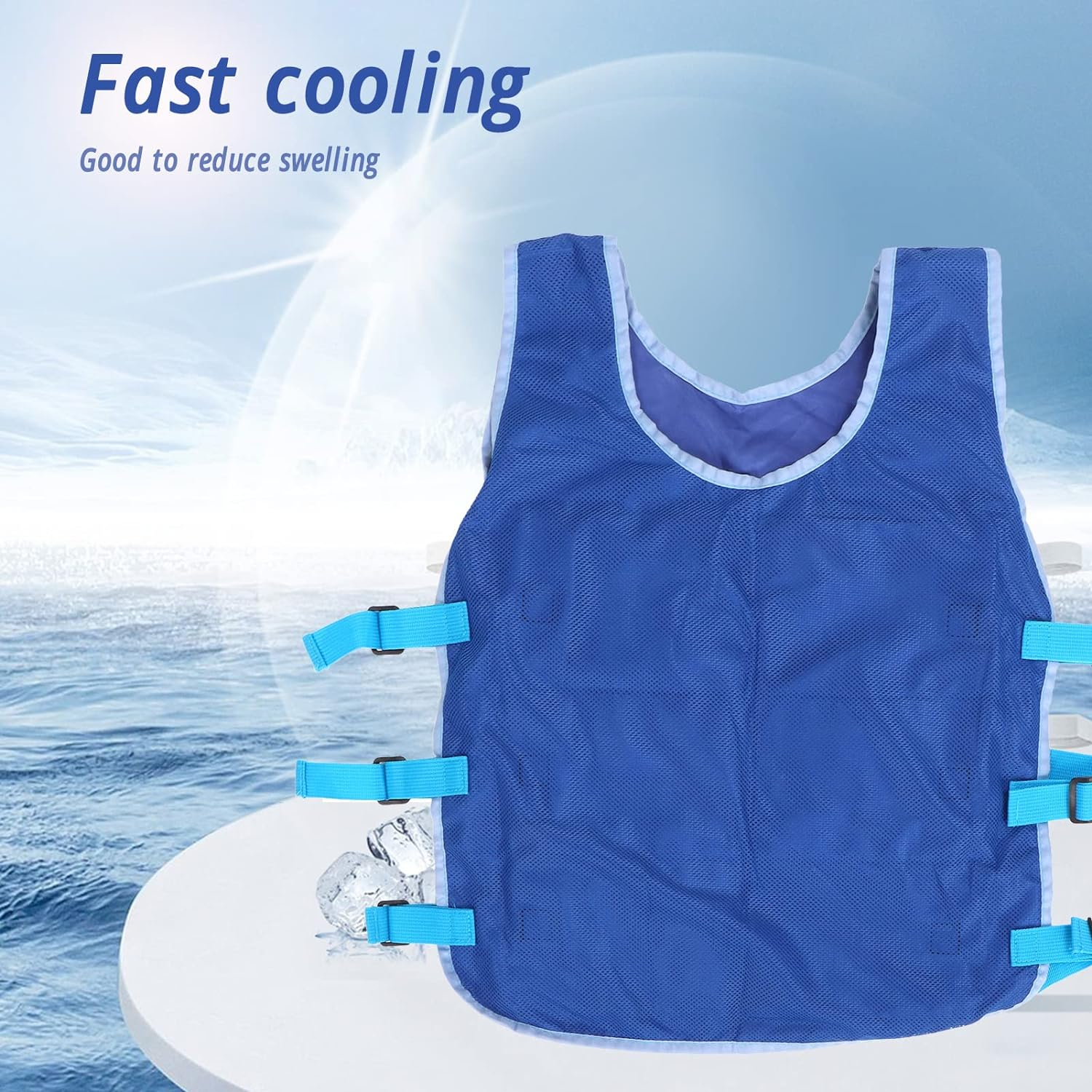 Ice Vest, Easy to Use Body Cooling Vest Swelling Relief for Outdoor image number 1
