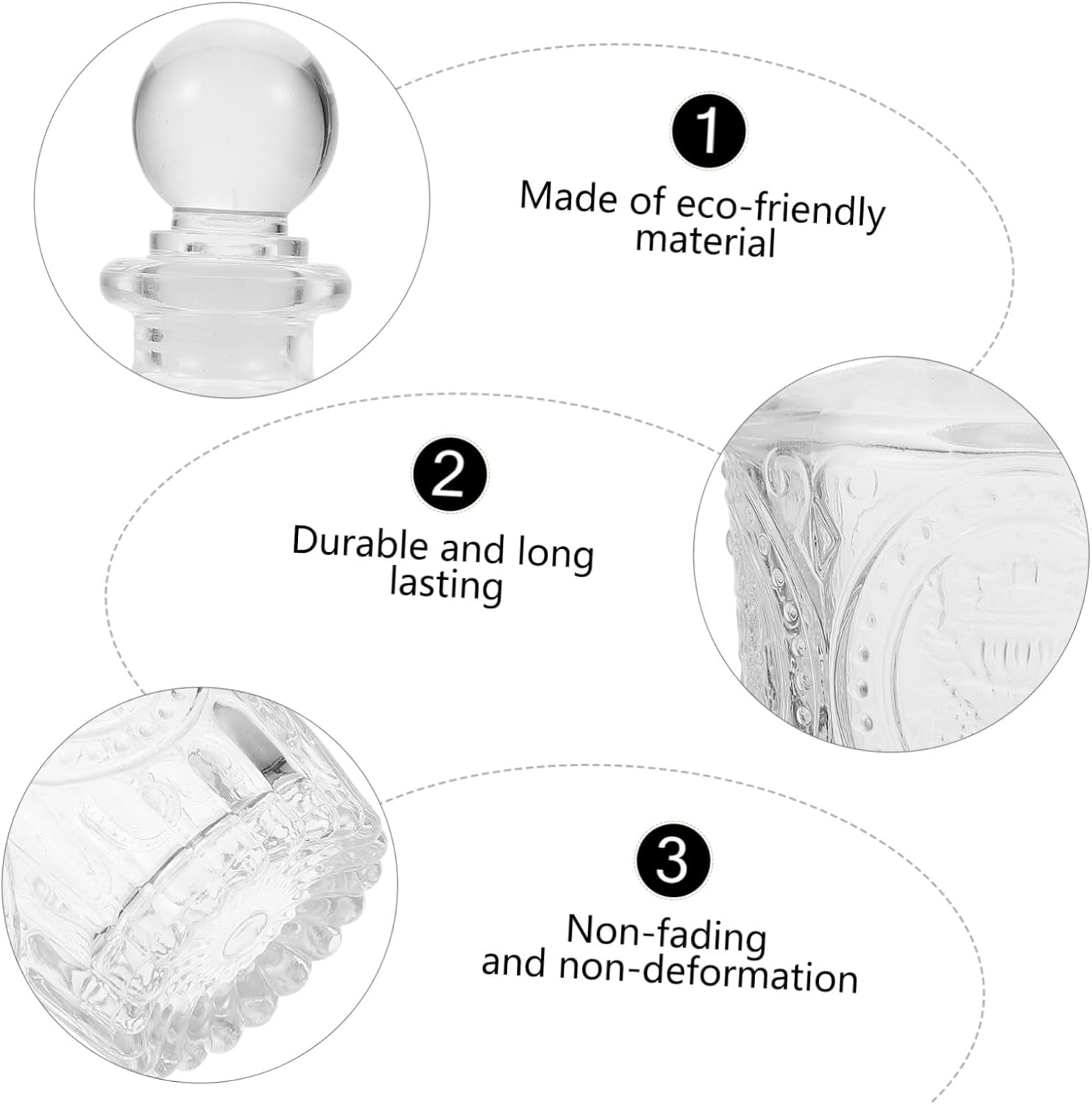 2Pcs Carved Bottles Transparent Essential Oil Bottle for Home Aromatherapy Fragrance Release and Air image number 1