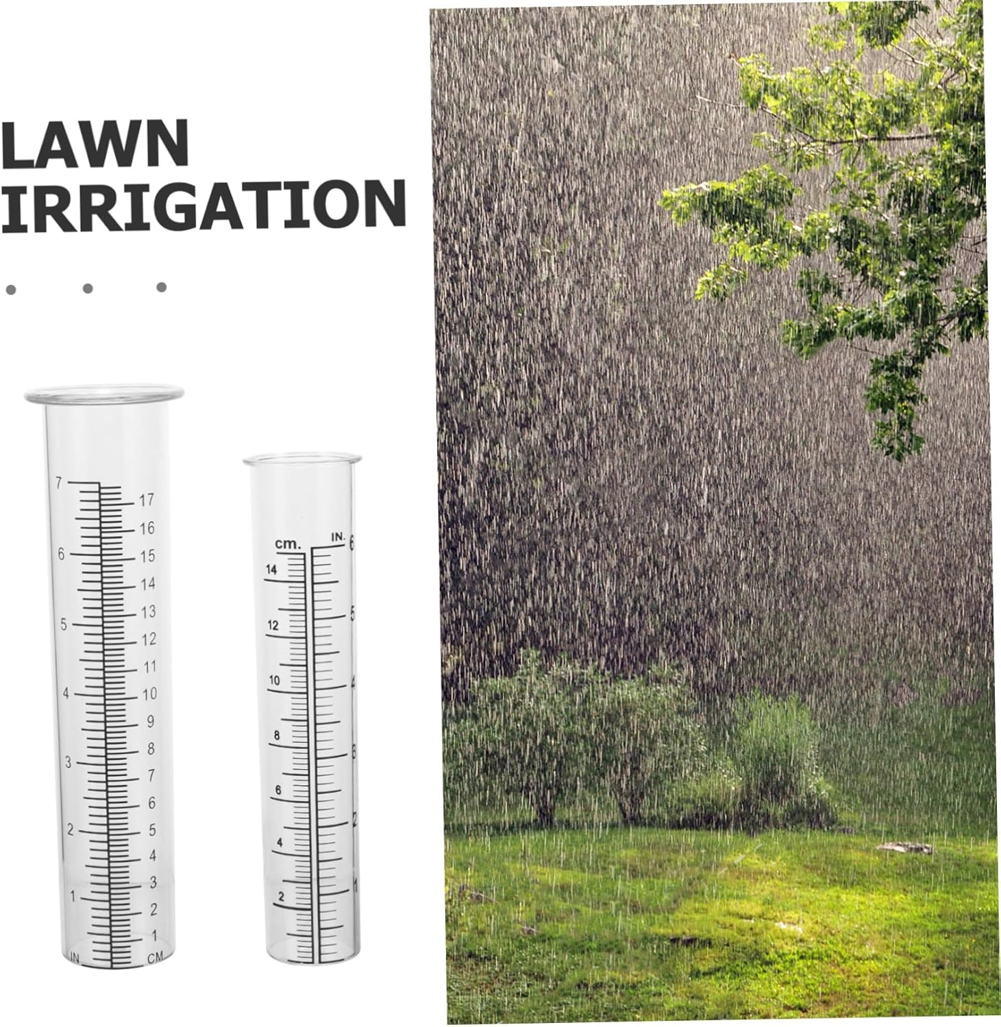 Generic 2Pcs Plastic Rain Measuring Cup Garden Outdoor Reusable Rain Gauge Tool Scale for Weather Station for Home image number 6