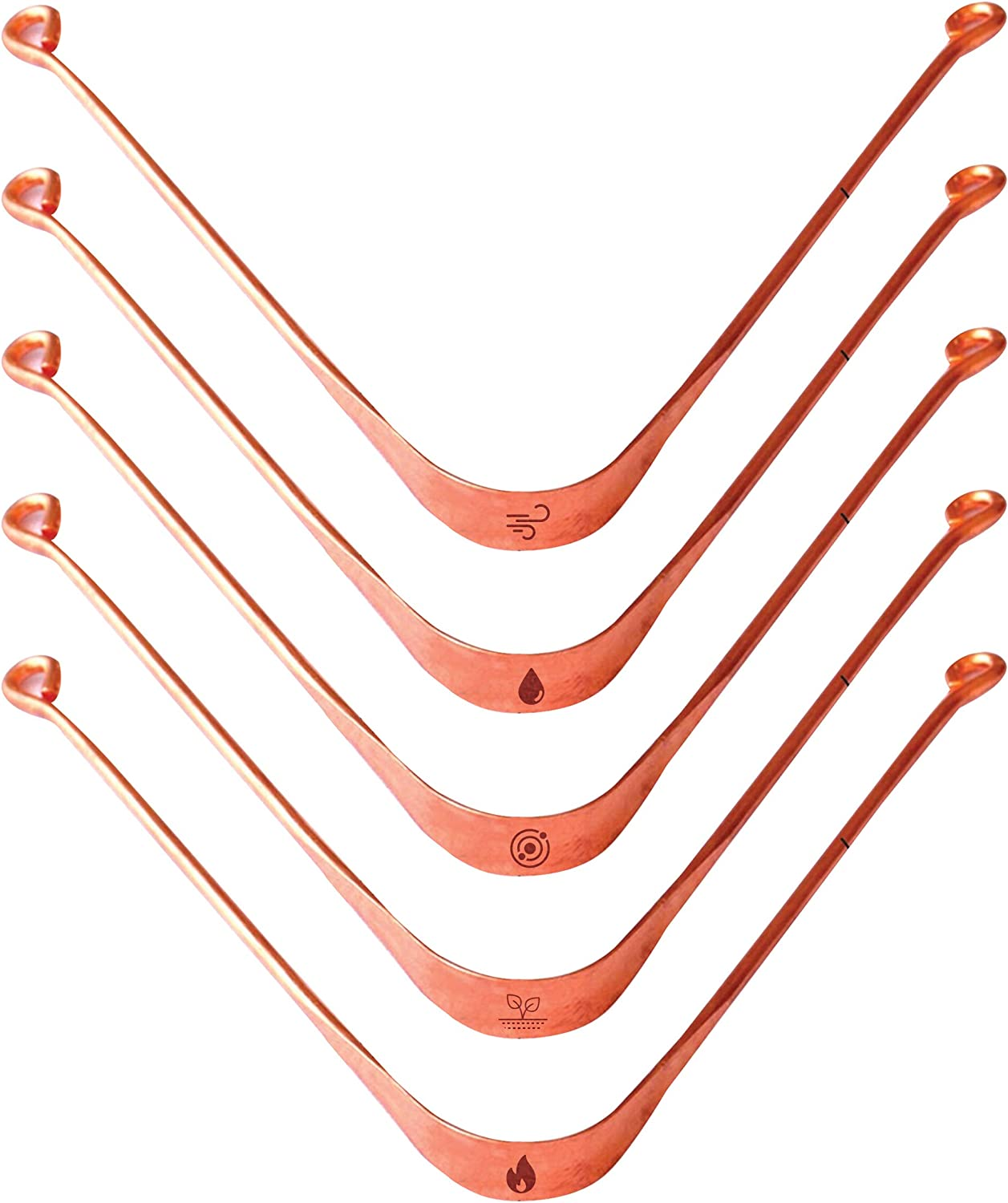 The Legend Ayurveda Heavenly Copper Tongue Cleaner or Scraper | Metal Tongue Scraper and Handmade (Pack of 5) image number 3