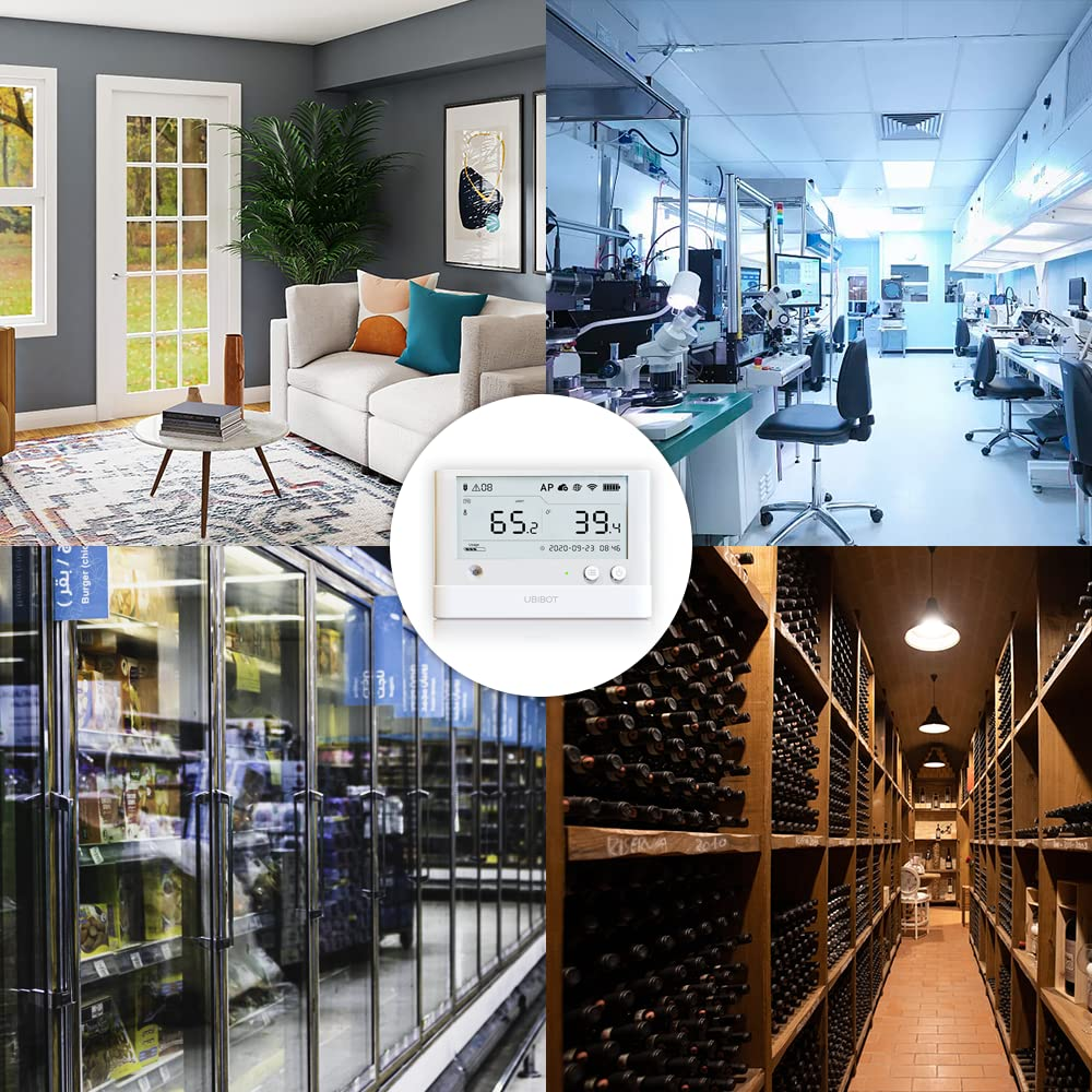 Ubibot Ws1Pro Wifi Temperature & Humidity Monitor, No Subscription Fee, 7 * 24 Monitor and Alerts, 4.4&rdquo; LCD Screen, Compatible with Alexa, IFTTT image number 4