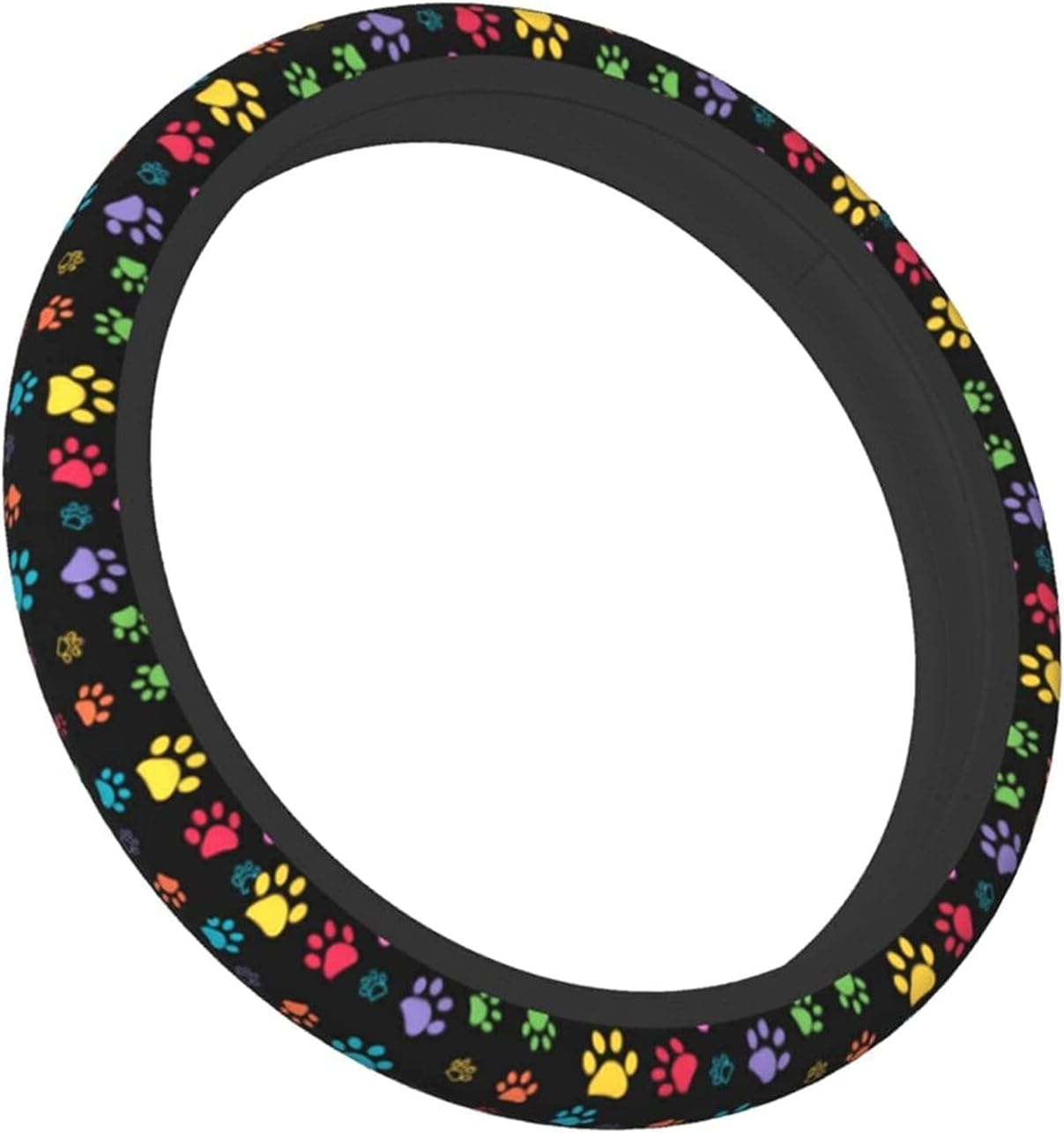 KUOAICY Cow Print Steering Wheel Covers Non Slip Neoprene Steering Wheel Protector Cover Universal 15 Inch for Men Women