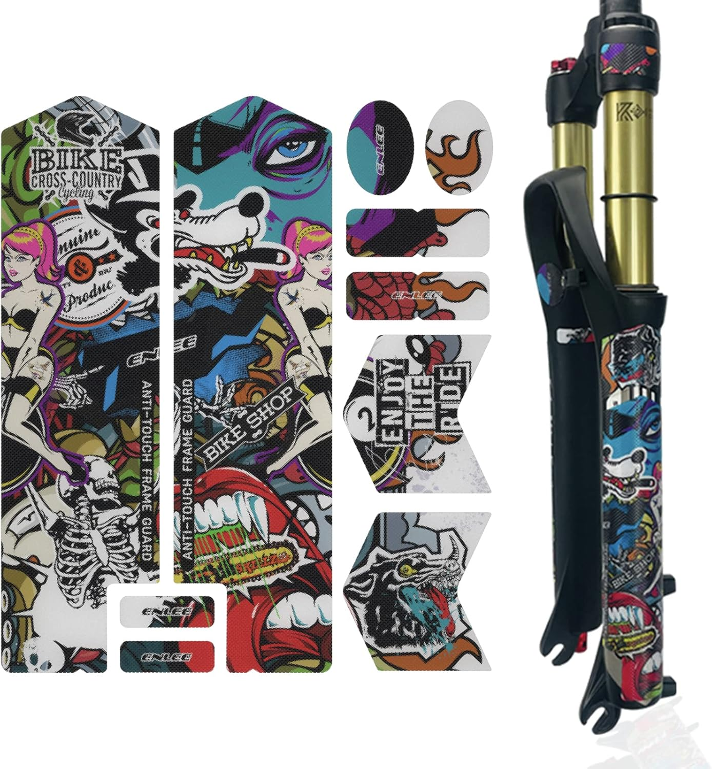 ENLEE Mountain Bike Frame Protector- Do Great at Protecting Your Bicycle Frame