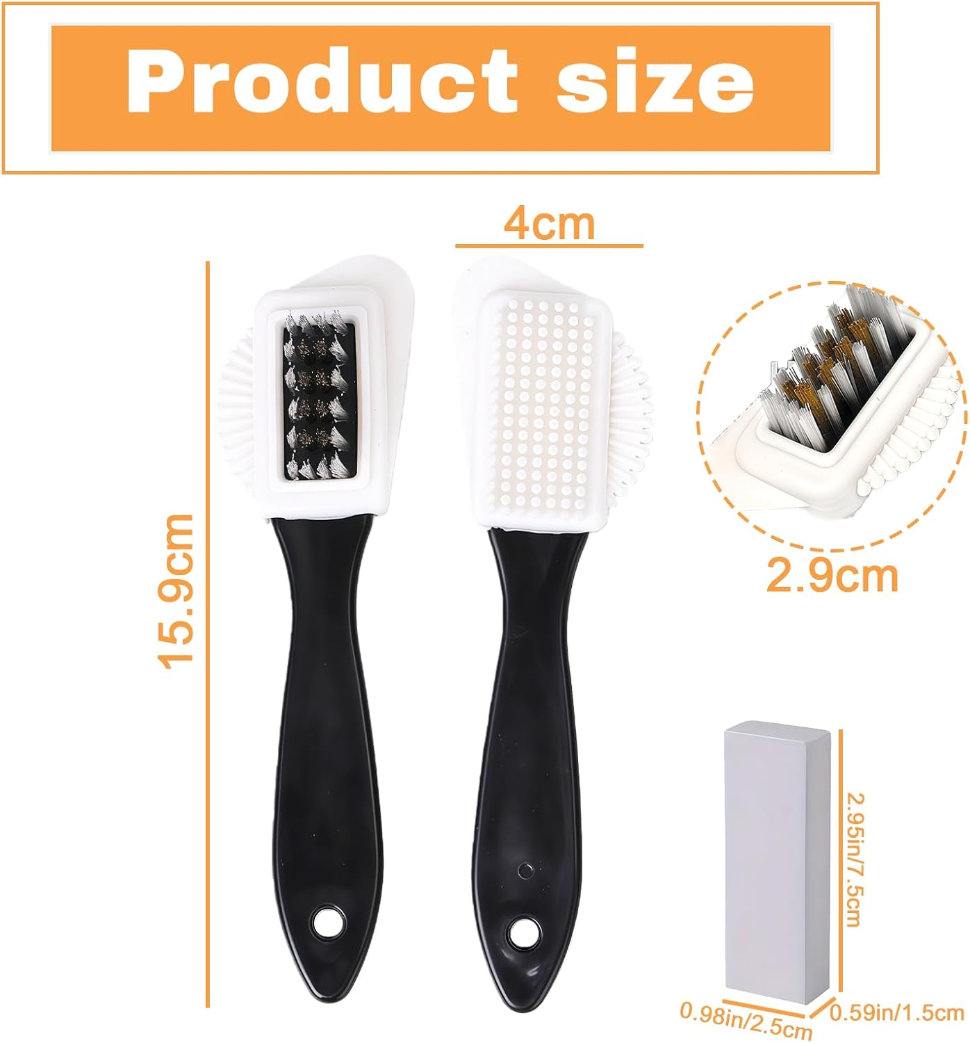 4-Sided Suede Cleaner Brush with Eraser - Suede Brush Kit for Shoes, Boots, Jackets & Furniture - Premium Suede Shoe Cleaner Tool image number 4