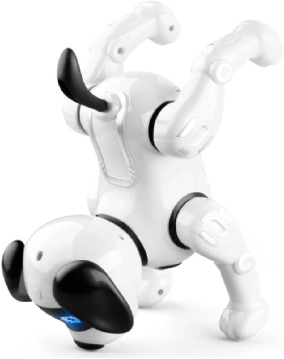 Remote Control Stunt Puppy Robot Dog Kids Toys for 5 to 12-Year Kids and Girls with Magnetic Bone Food and Bottle RC Interactive Intelligent Smart Walking Dancing Robot Toys with Light and Sound image number 4