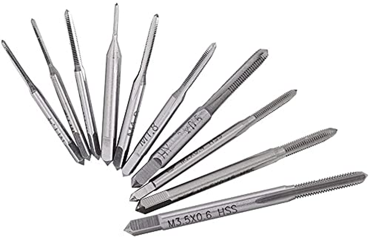 Yakamoz 10Pcs Mini Machine Screw Drill Tap Set Metric Thread Screws Plug Tapping Bits Tool image number 1