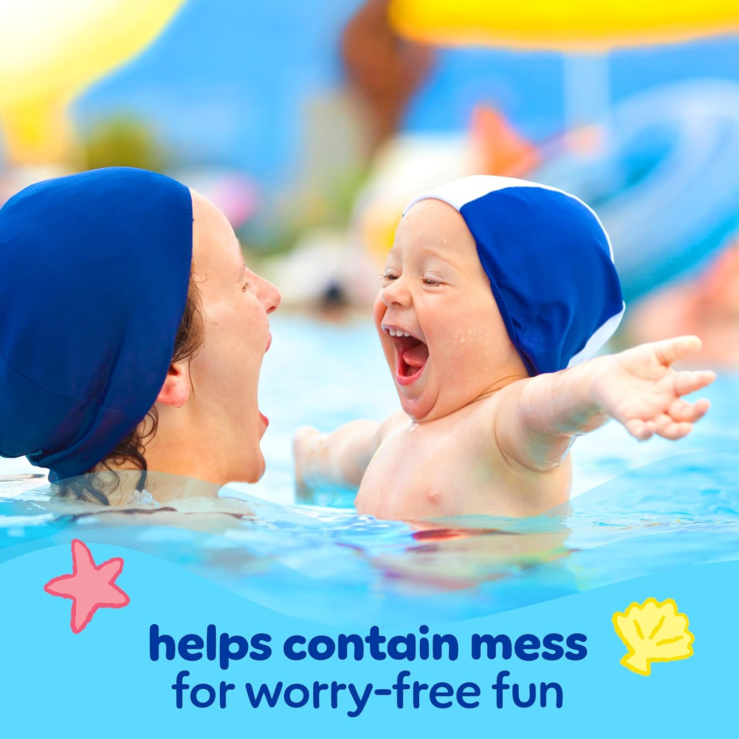 Pampers Swim Diapers Size 4 (20-33 Lb), 18 Count - Splashers Disposable Swim Pants, Medium image number 3