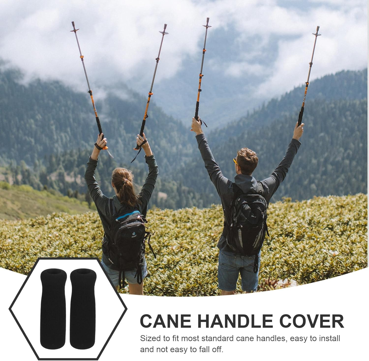 Kisangel Foam Handle Covers for Crutches and Walking Canes Nonslip Soft Sponge Grip Replacement for Comfortable Hand and Wrist Support Easy to Install for Elderly Mobility Aids image number 6