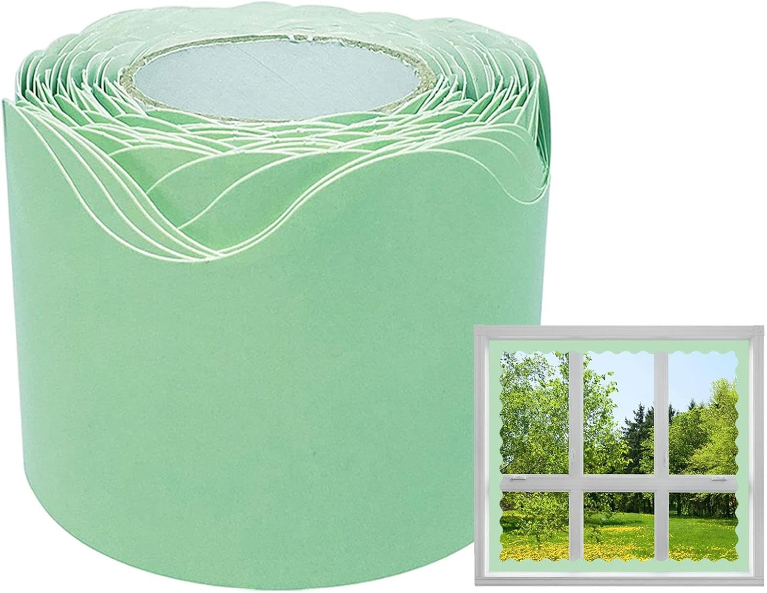 Bulletin Boards Borders for Classrooms, Trims Scalloped Bulletin Board Stickers for School, Bulletin Board Borders for Wall, Offices, Classroom, Chalkboard, Bulletin Boar Borato