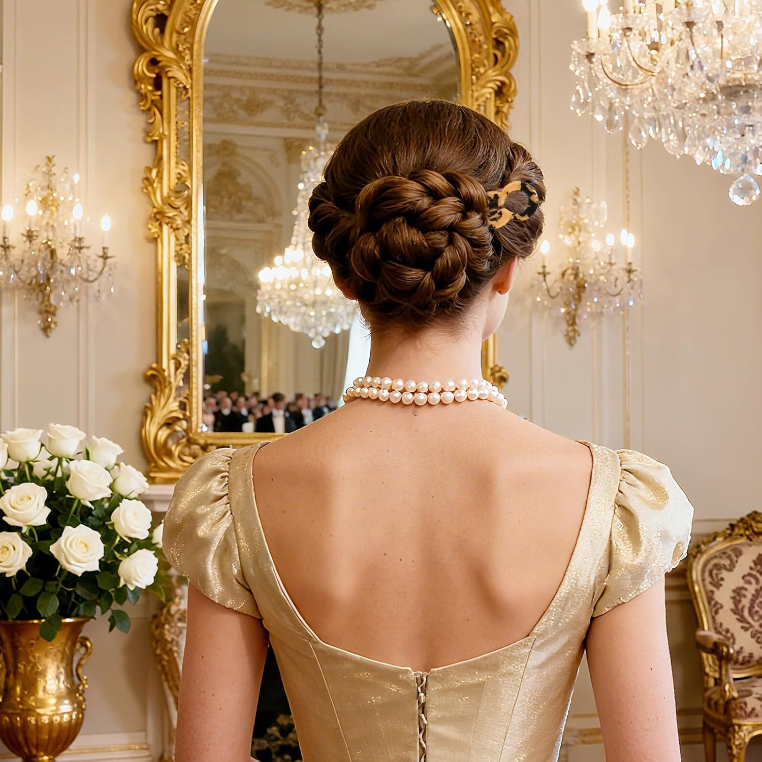 6PCS French Hair Pin for Women U-Shaped French Pin Flat Hair Styling Pins for Updos Chignons and French Twists Elegant Hair Clips for Women All Hair Types Accessories image number 3