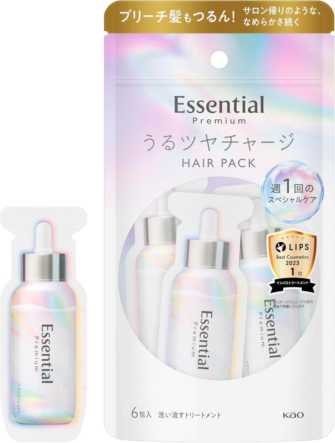 Kao Essential the Beauty Hair Pack - 9G&times;6Pc image number 4