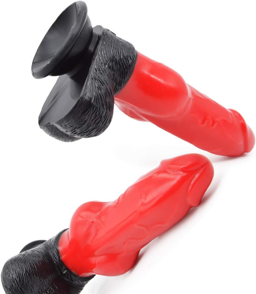 Realistic Silicone Dildo,Faak Orc'S Knotted Dildo Plug,Naughty Red 6.5'' Insertable Medium Size Fantasy Masturbation Sex Toy,Faak Dildos and Anal Toys image number 1