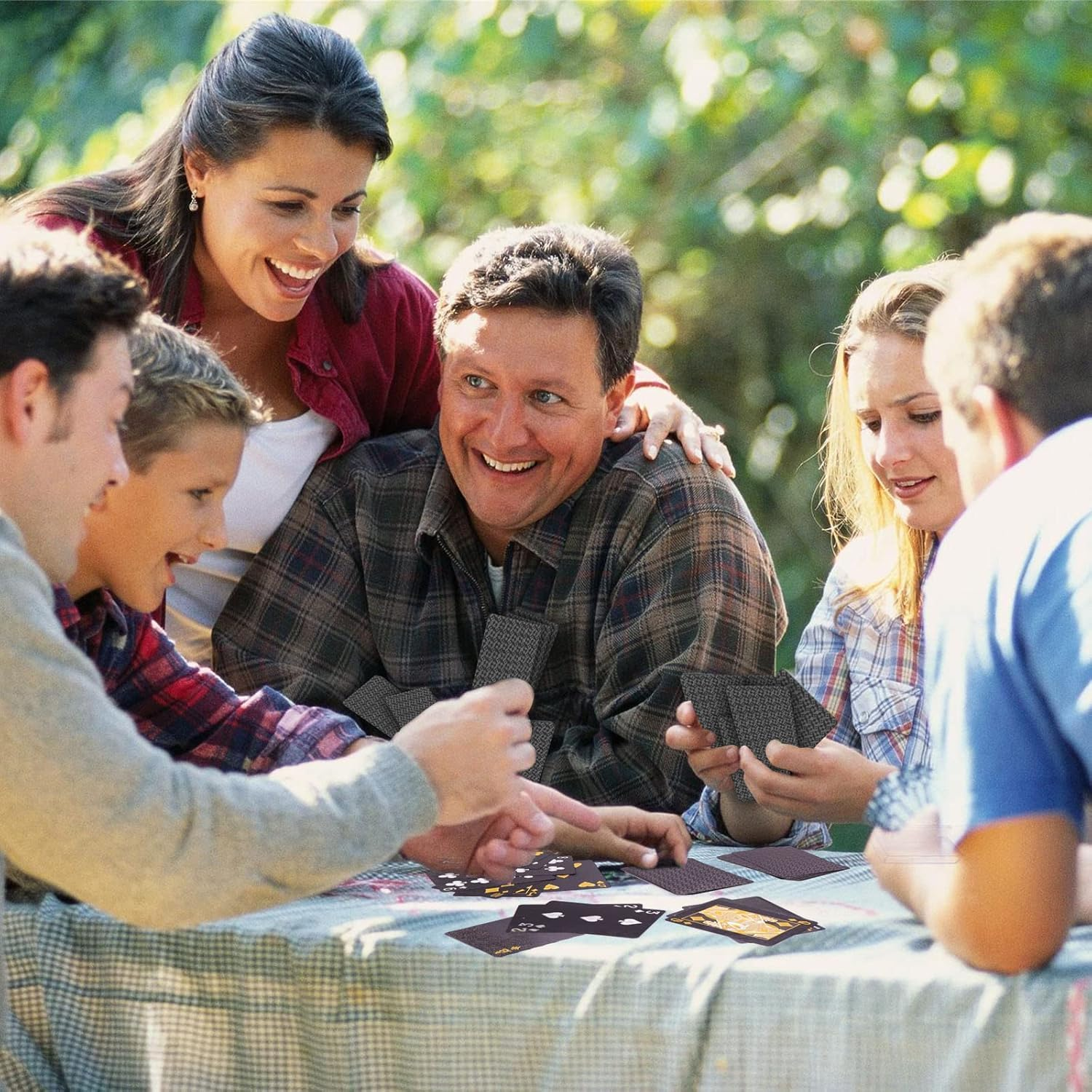 Sopplea Playing Cards Waterproof Plastic Diamond Poker Playing Gift Cards, Printing Black Diamond image number 5