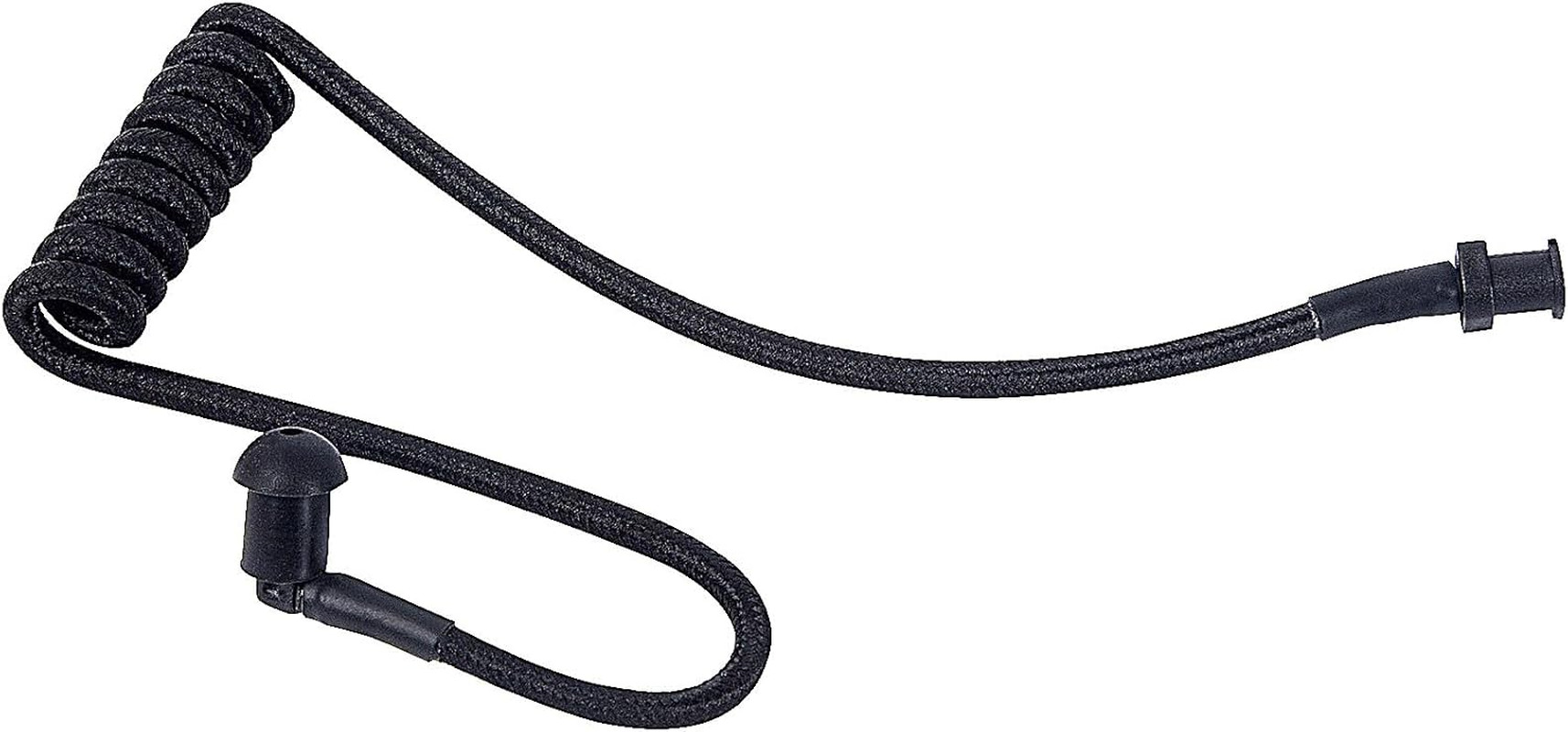 Braided Knitted Woven Fabric Fiber Coil Tube Replacement for Walkie Talkie Radio Acoustic Earpiece Headset (Pure Black) image number 6