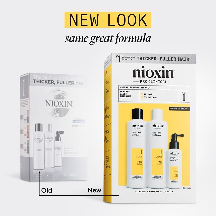 Nioxin System 1 Hair Care Kit for Natural Hair with Light Thinning, 3 Count, Trial Size image number 5
