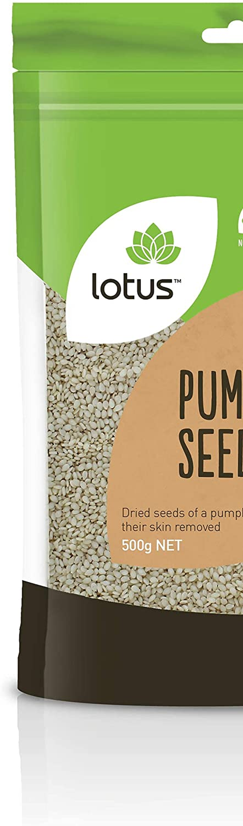 Lotus Organic Pepitas (Pumpkin Kernels) Raw 500 G image number 2