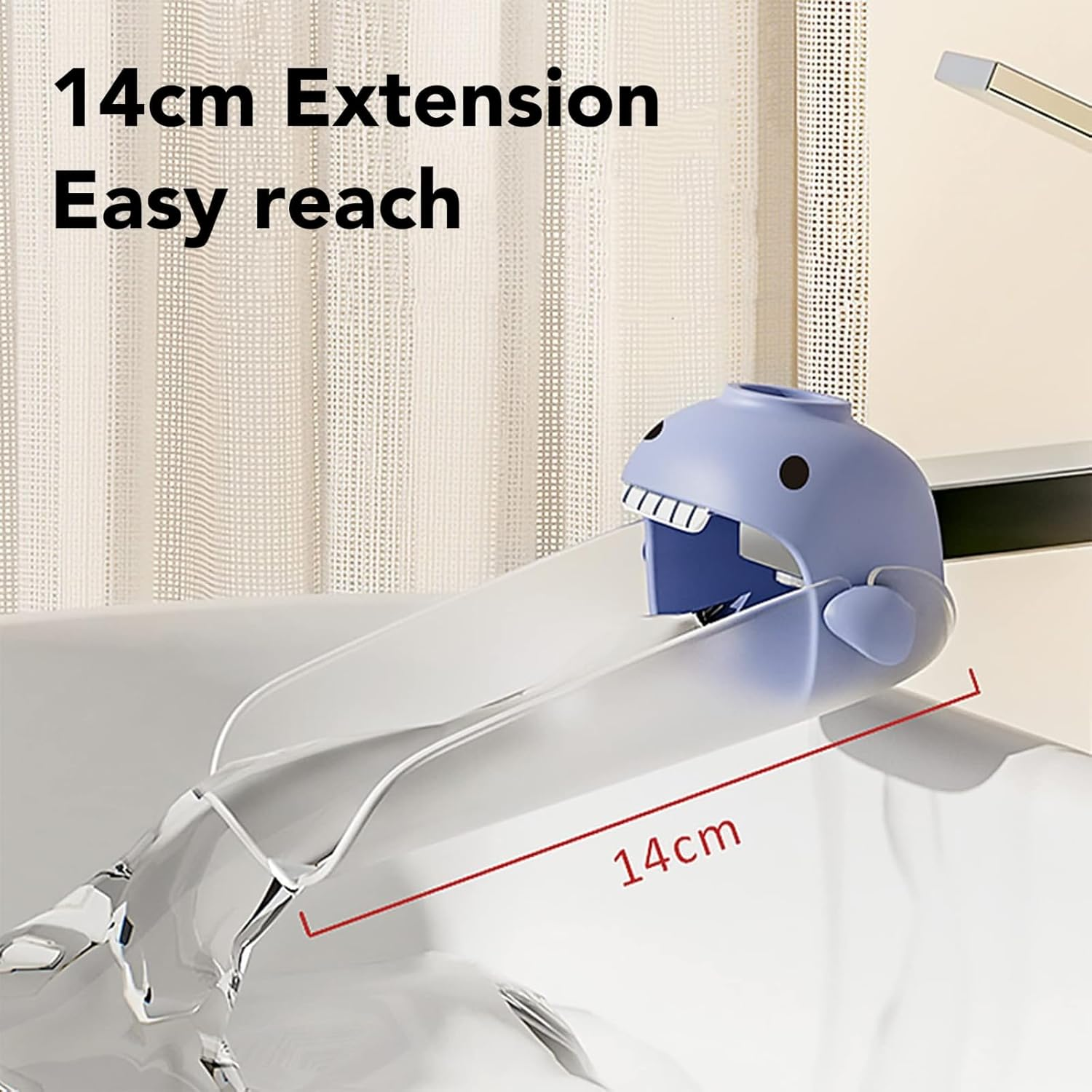 MILIOG Faucet Extender for Toddlers & Kids - Universal Silicone Sink Handle Extender with Temperature Sensitive Design, Flexible Fit for Bathroom, Kitchen, Bathtub Faucets (Grey image number 5