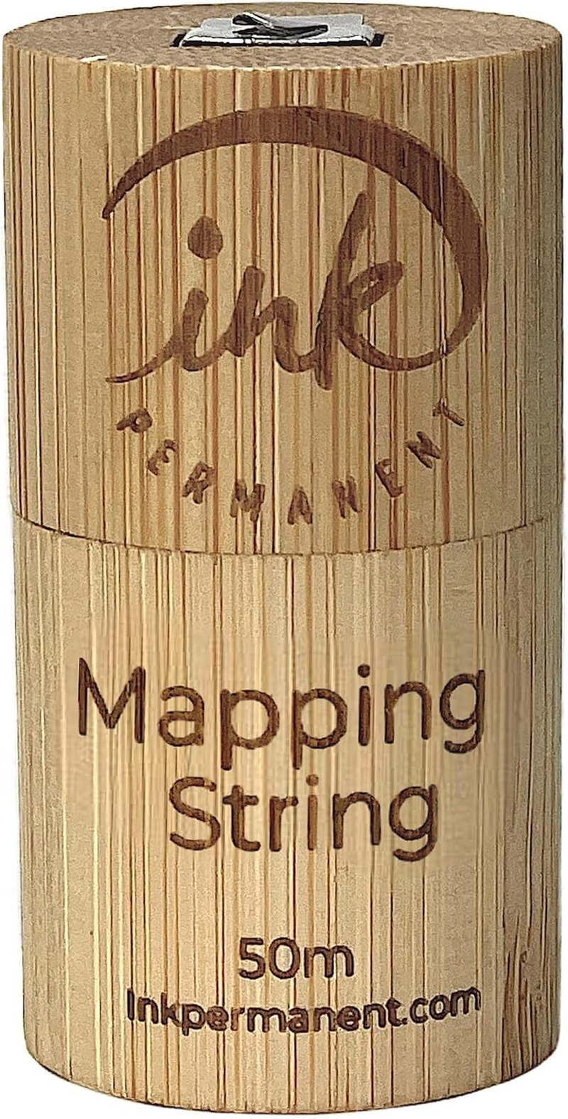Ink Permanent [Large 50 Meters - 165 Feet] Premium White Bamboo Pre-Inked Mapping String, Pre-Inked Microblading String for Brow Shaping for Permanent Makeup, Eyebrow Mapping
