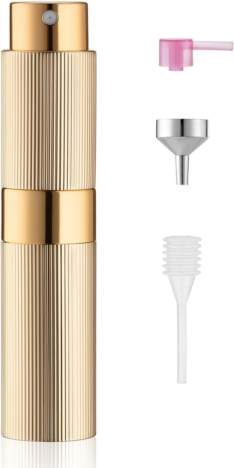 LISAPACK 8Ml Perfume Atomizer Spray Bottle, 1Pcs Travel Cologne Sprayer Refillable, Empty Mini Portable Perfume Dispenser (Black)