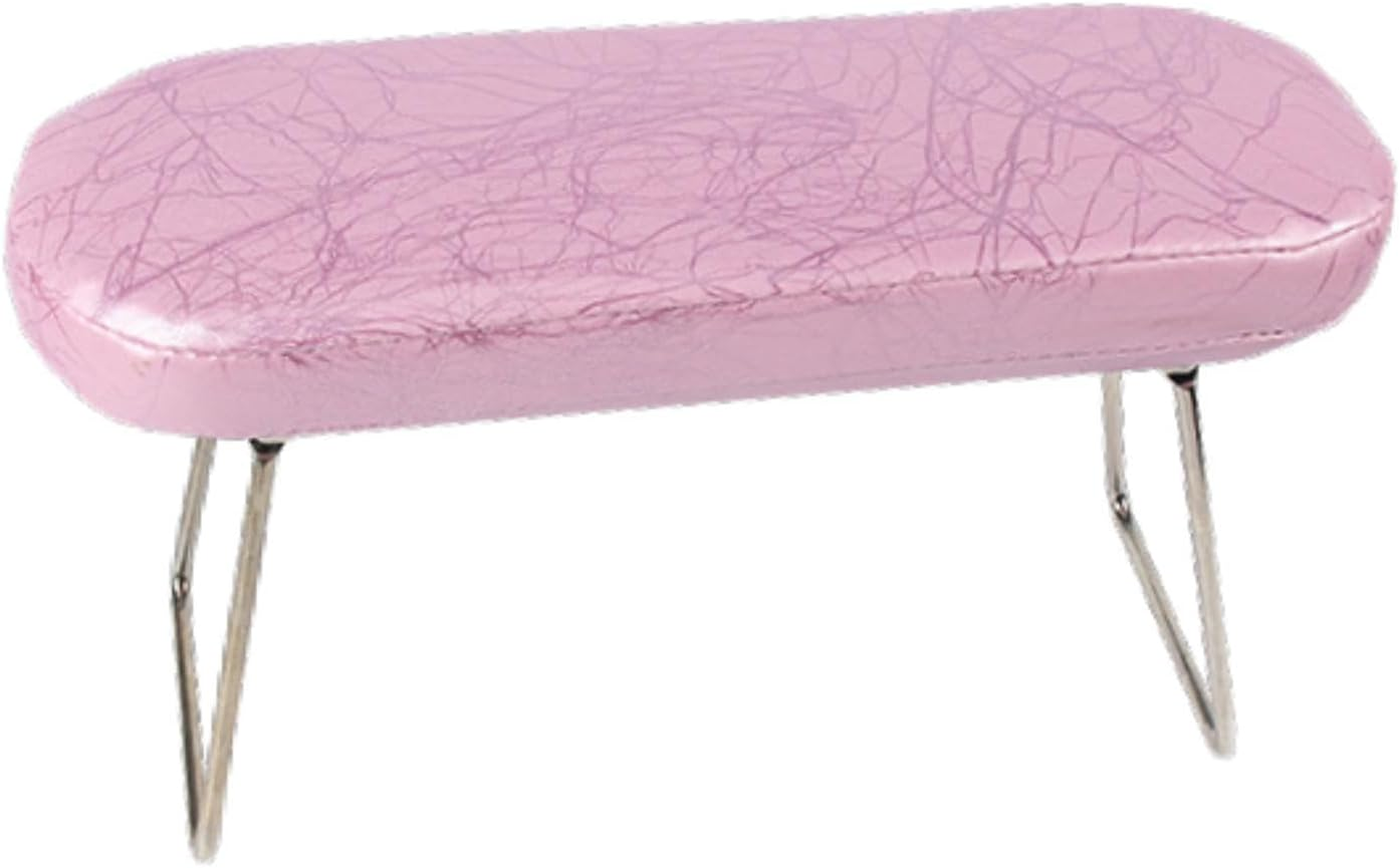 Perfeclan Salon Nail Art Hand Rest Folding Leg Manicure Table Mat Nail Arm Rest Pillow Manicure Tool for Woman Nail Salon Nail Beginner, Pink