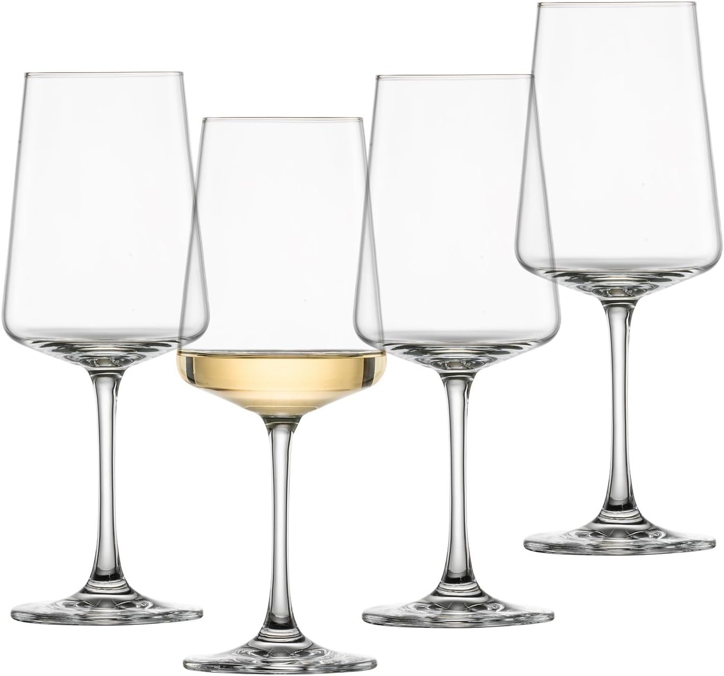 SCHOTT ZWIESEL Miovino White Wine Glass (Set of 4), Modern Wine Glasses for White Wine, Dishwasher Safe Tritan Crystal Glasses, Made in Germany (Item No. 124050)
