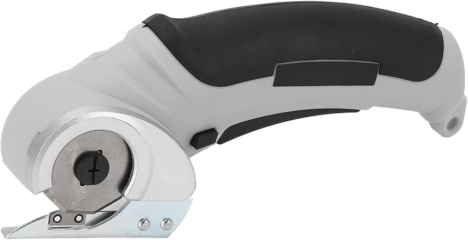 Cordless Fabric Cutter, 240RPM Speed Electric Scissors for Cutting Fabric, Rechargeable with Safety Lock Switch for Fabric Leather Craft 6Mm Cutting Size (Gray)