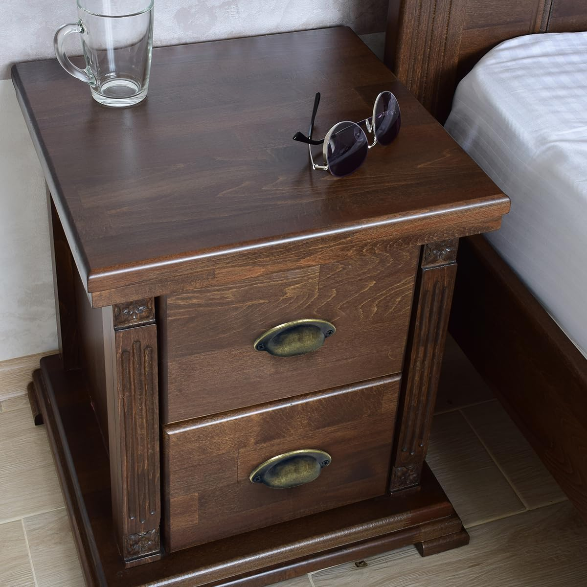 NILLOS Vintage Metal Cupboard Handles, 12 PCS Antique Bronze Half Moon Drawer Pulls for Kitchen, Cabinets, Wardrobe (Verdigris) image number 1