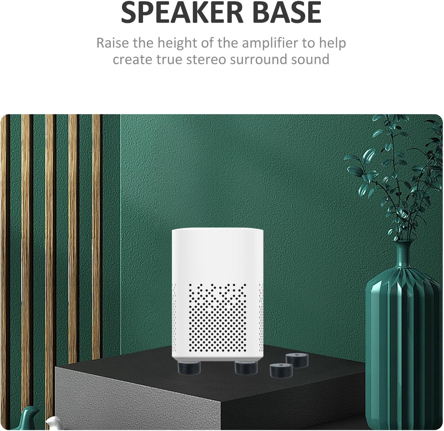 BESPORTBLE 8Pcs Rubber Speaker Isolation Feet Pads 38X20Mm Black Soundproof Spike Cushions for Stage Amplifier and Home Audio Equipment image number 6