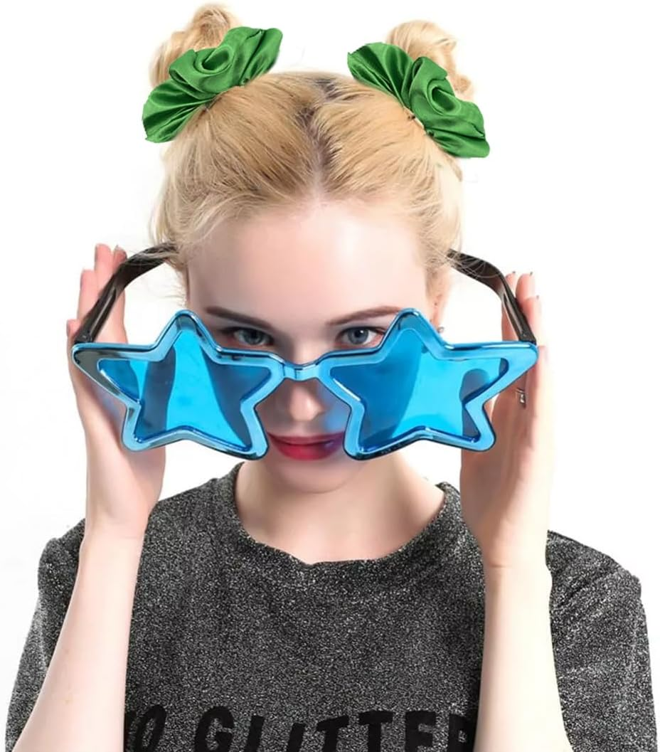 BIRLOZA Pack of 2 Neon Hair Scrunchie Pop Yellow Scratch Plain Scratch Elastic Band Pink Scratch Ties Hair Accessories Yellow Scrunchies Silk for Women Satin Hair Bobbles Yellow Girls Glitter image number 3