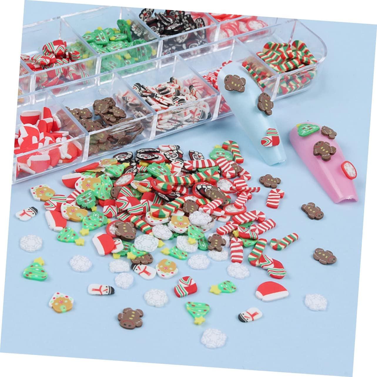 FRCOLOR Chic Christmas Style Nail Decors for Xmas Xmas Themed Manicure for Party Women image number 3