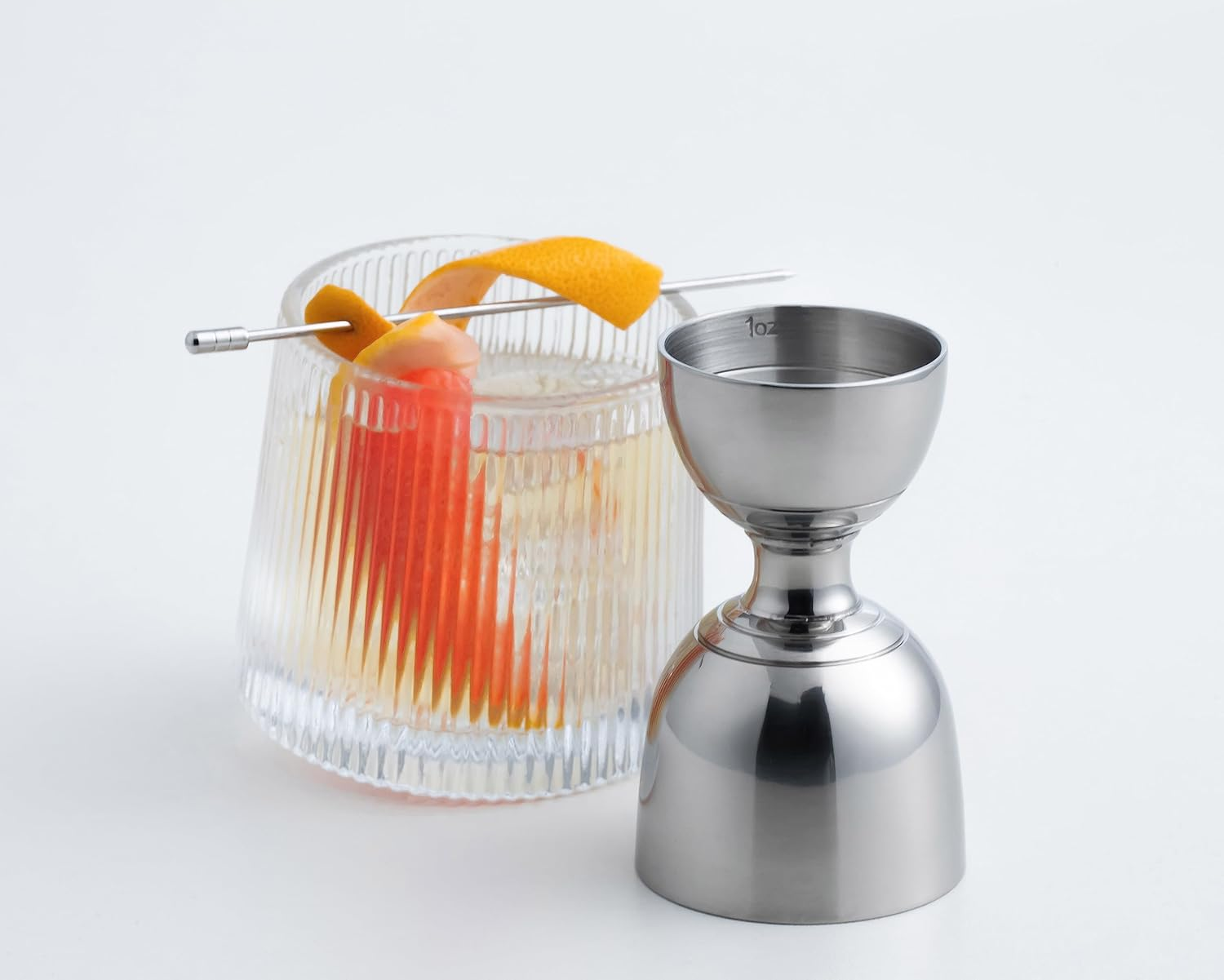 Bell Jigger Stainless Steel Bar Tool with 0.5Oz, 1Oz, 1.5Oz and 2Oz Measuring Marks, Mirror Polished Finish, One Jigger image number 6